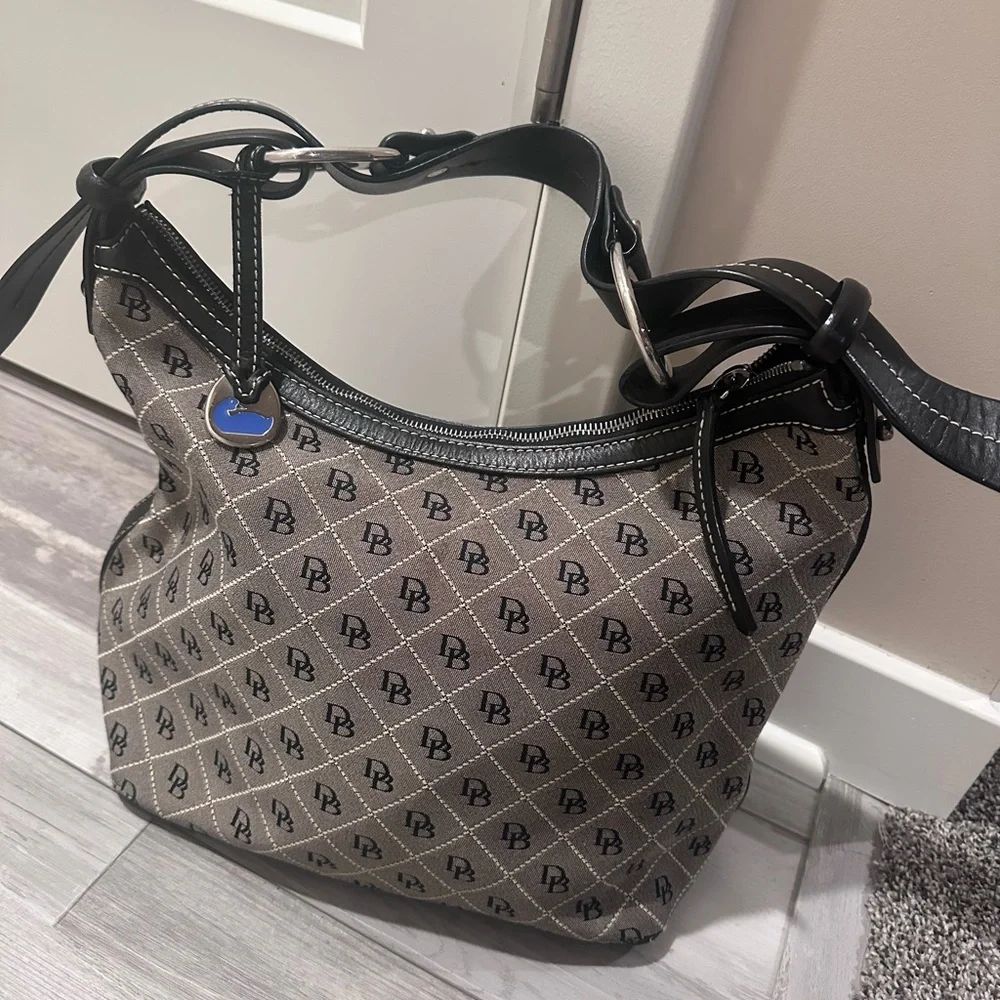Dooney & Bourke Signature Monogram Hobo Shoulder Bag - Picture 1 of 17